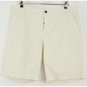 New Barena Nassa Stino Men's EU 54 / US 38 Ivory Cotton Button Fly Chino Shorts